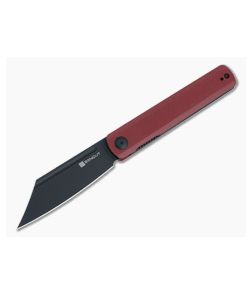 Sencut Bronte Top Flipper Burgundy G10 Handles Black Stonewashed Reverse Tanto Blade SA08D