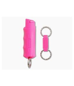 Sabre Red Pink Campus Safety Pepper Gel w/ QR Key Ring 15301