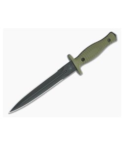 Spartan George V-14 Dagger Black Magnacut OD Green G10
