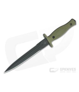 Spartan-George V-14 Dagger Black S45VN OD Green G10 Kydex Sheath Fixed Blade SB27BKGRKYBK