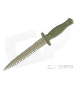 Spartan-George V-14 Dagger FDE S45VN OD Green G10 Kydex Sheath Fixed Blade SB27DEGRKYTN