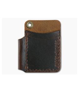 Hitch & Timber Scrawllet EDC Utility Wallet Pen Holder Brown Nut Leather