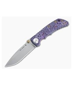 Spartan Harsey Folder Mayan Calendar Special Edition Blue Purple Ano Stonewashed S35VN