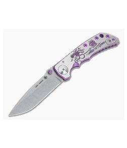 Spartan Harsey Folder Special Edition Purple Kraken Stonewashed S45VN