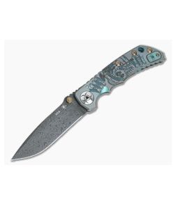 Spartan Harsey Folder Special Edition Plague Doctor Nichols Damascus Folder 035