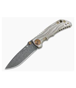 Spartan Harsey Folder Special Edition Bronze Sound Wave Nichols Damascus Folder 070