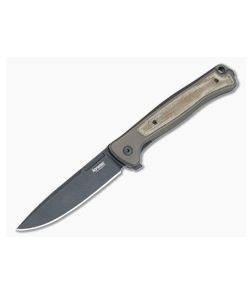 LionSteel Skinny Brown Aluminum Black Blade SK01A-EB