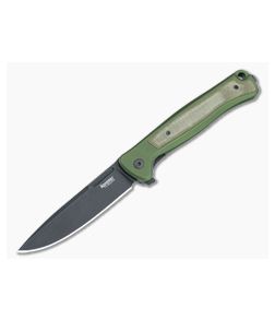 LionSteel Skinny Green Aluminum Black Blade SK01A-GB