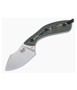 Smith & Sons Apex Stonewashed D2 Black and Brown Richlite Multi Purpose Fixed Blade SM034501