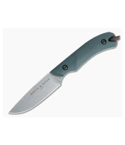 Smith & Sons Axiom V2 Stonewashed AEB-L Forest Green G10 EDC Fixed Blade