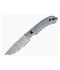 Smith & Sons Axiom V2 Stonewashed AEB-L Gray G10 EDC Fixed Blade