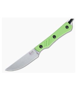 Smith & Sons Shoal Stonewashed AEB-L Green G10 Fixed Blade