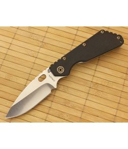 Strider SMF Spear Point Black Flat G10 Steven Kelly Bronze Hardware