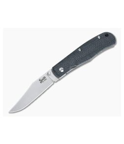 Smith & Sons Cypress Trapper D2 Black Burlap Micarta Liner Lock Folder