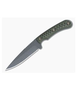 RMJ Tactical Sparrow Fixed Blade Dirty Olive G10 Tungsten Cerakote MagnaCut Blade SP-DO
