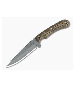 RMJ Tactical Sparrow Nitro-V Hyena Brown Every Day Carry Fixed Blade