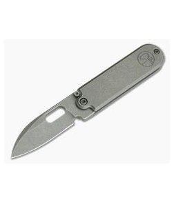 Serge Knife Co. Production Bean Titanium Top Flipper Stonewashed M390
