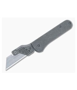 Serge Knife Co. Slipjoint Razor Gen2 Stonewashed Titanium Folding Utility Knife SP015-ST