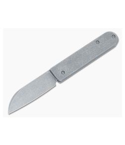 Serge Knife Co. Slip7 Slipjoint Dark Stonewashed Titanium Handle M390 Sheepsfoot Blade SP018-ST