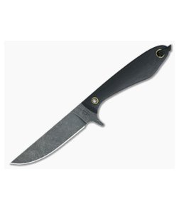 Smith & Sons Spur Darkened 1095 Black Canvas Micarta EDC Fixed Blade