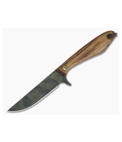 Smith & Sons Spur Original Patina 1095 Diamond Wood EDC Fixed Blade