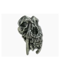 Schmuckatelli Sabretooth Skull Bead Pewter