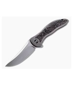 WE Knives 912CF-A Synergy2 Integral Shred Carbon Fiber Inlay M390 Trailing Point Flipper