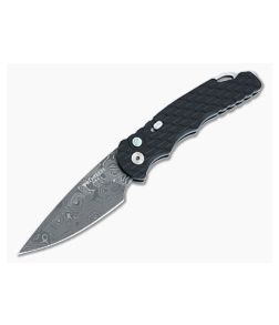 Protech Tactical Response TR-5 Feathered Aluminum Handle Nichols Damascus Drop Point Automatic T530-DC-001