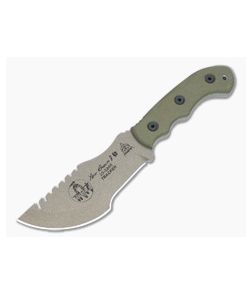 TOPS Tom Brown Tracker #2 Green Micarta Handle Coyote Tan 1095 Carbon Steel Blade TBT02-TAN