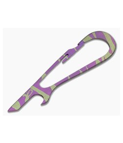 SK Knives Large DeCAPitator Purple/Bronze Titanium Bottle Opener