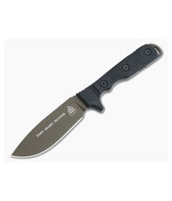 TOPS Knives Idaho Hunter Fixed Blade Black Micarta Handles Midnight Bronze Cerakote Drop Point TIH-03