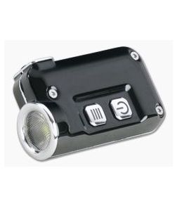 NiteCore TINI SS Jet Black PVD Stainless Steel 380 Lumen Micro-USB Rechargeable Keychain Flashlight