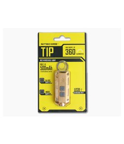 NiteCore TIP Gold 360 Lumen Micro-USB Rechargeable Keychain Flashlight