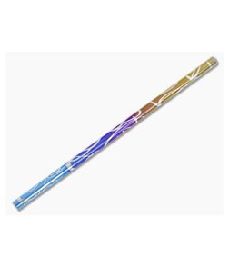 Steven Kelly Titanium Drinking Straw Long Rainbow Splatter