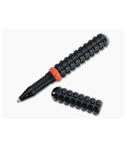 Audacious Concept Tenax Pen Orange Ring Black Aluminum EDC Ink Pen TNX-ALU-ORG