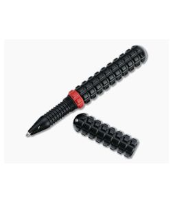 Audacious Concept Tenax Pen Red Ring Black Aluminum EDC Ink Pen TNX-ALU-RED