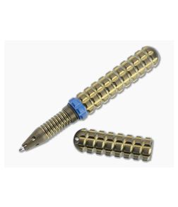 Audacious Concept Tenax Pen Blue Ring Bronze Titanium EDC Ink Pen TNX-TIT-BRZ-BLU