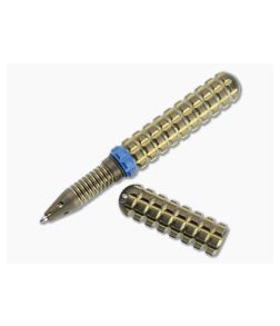 Audacious Concept Tenax Pen Blue Ring Bronze Titanium EDC Ink Pen TNX-TIT-BRZ-BLU