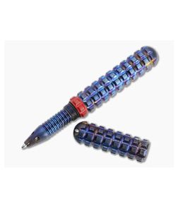 Audacious Concept Tenax Pen Red Ring Thunder Sky Titanium EDC Ink Pen TNX-TIT-SKY-RED