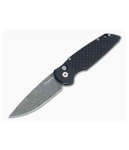 Protech Tactical Response 3 Vines & Roses Damascus Black Fish Scale Automatic TR-3-X1
