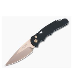 Protech Tactical Response TR-5 Automatic Limited Edition Black Aluminum Handle Rose Gold Drop Point TR-5-RG1