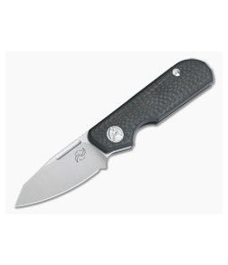 Liong Mah Design Traveler Sheepsfoot Carbon Fiber M390 Slip Joint