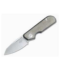 Liong Mah Design Traveler Sheepsfoot Green Micarta M390 Slip Joint