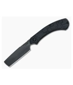 TOPS Tac-Raze Straight Razor Black G10 Friction Folding Knife TRAZ-03