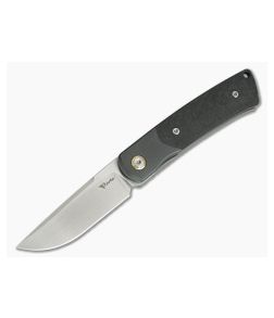 Reate Tribute Hand Satin M390 Zirconium Bolstered Carbon Fiber Liner Lock Front Flipper