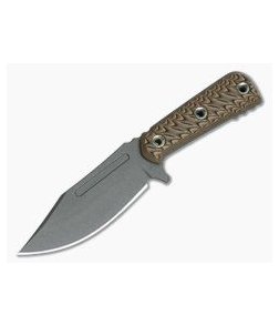 RMJ Tactical UCAP Hyena Brown G10 4.25" 52100 Utility Fixed Blade