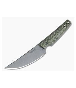 RMJ Tactical Unmei Kwaiken Nitro-V Dirty Olive G10 Everyday Carry Fixed Blade