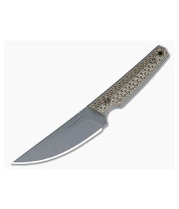 RMJ Tactical Unmei Fixed Blade Hyena Brown G10 Handle Tungsten Cerakote MagnaCut Kwaiken Blade UNMEI-HB