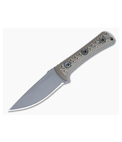 RMJ Tactical Utsidihi Tungsten Cerakote Nitro-V Hyena Brown G10 Fixed Blade UTSIDIHI-HB