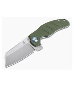 Kizer Vanguard Mini Sheepdog C01C Satin 154CM Green G10 Liner Lock Flipper V3488C2